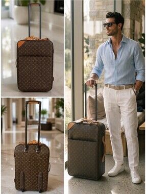 Louis Vuitton Pegase 55 Monogram Carry-on Luggage🧳 Tag Lock Key✨️